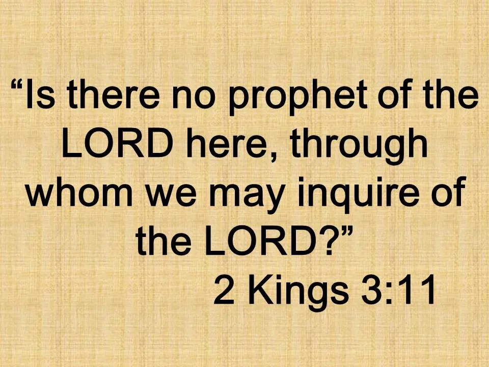 The art of war in the Bible. Is there no prophet of the LORD here, through whom we may inquire of the LORD. 2 Kings 3,11.jpg