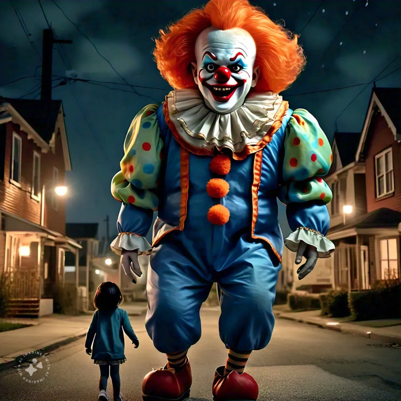 a_giant_clown_taller_than_buildings_striding_through_a_quiet_suburban_street_at_midnight_it_holds_a_little_girl_in_his_palm.jpeg