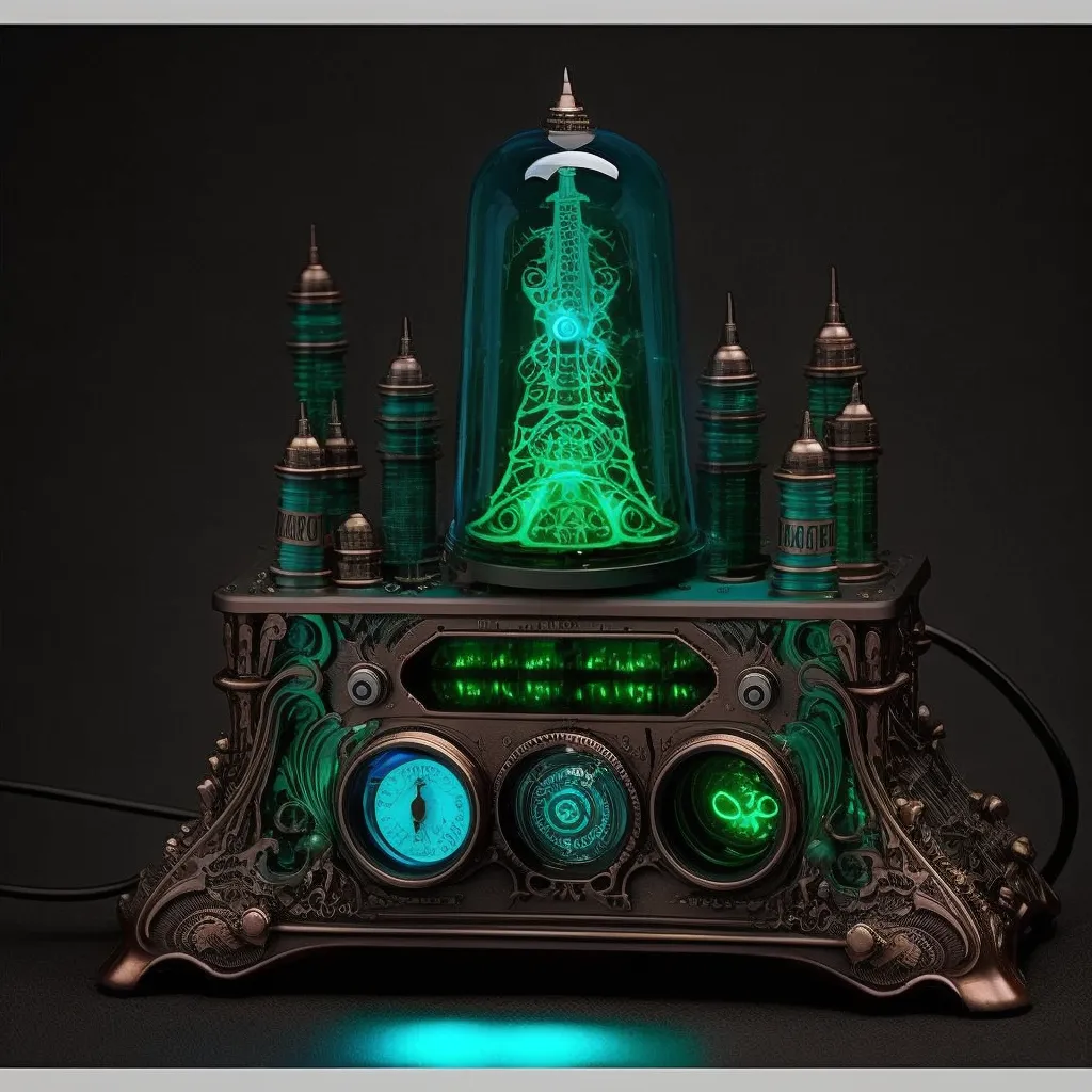 inxsure_steampunk_ornate_slimline_stereo_tuner_with_glowing_blu_e0c1e27a-14e9-415b-9580-87ca6aef5711.png