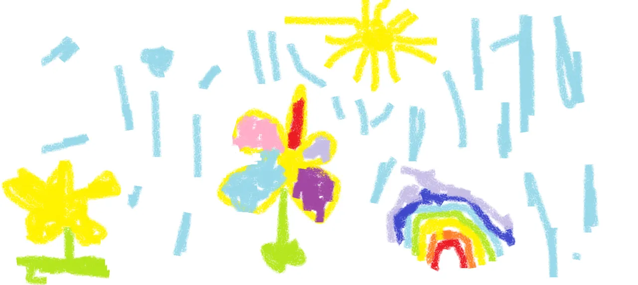 sunshine and rainbow and rain and daffodil.png