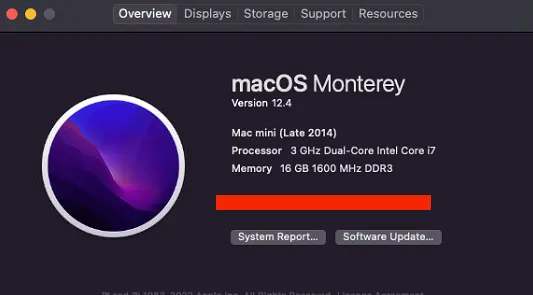 macMini i7, 16 GB RAM