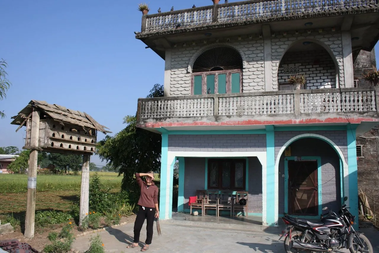 @Kamile and I spent two weeks volunteering in Shukranagar village. You can see a pigeon house on the left side of the picture. They keep pigeons for food.