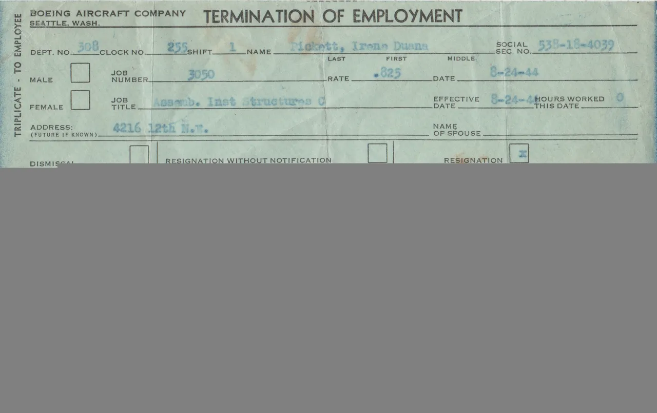 1944-08-24 - Boeing - Dwana - Employment Resignation to Return to school, desired future reemployment.jpg