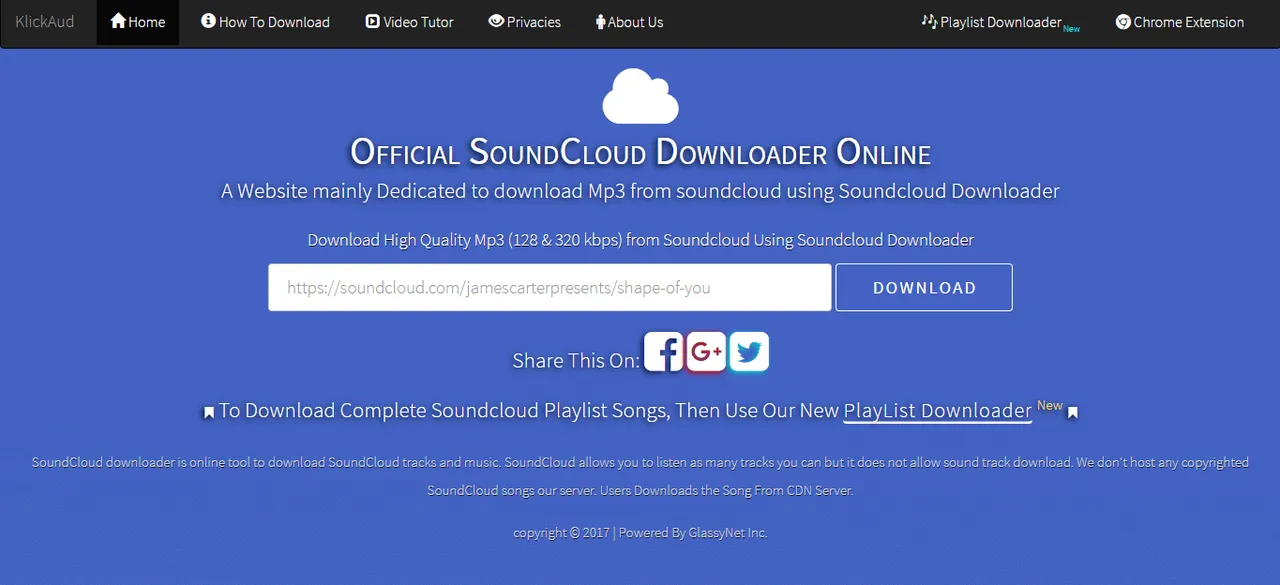 Soundcloud downloader- Klickaud