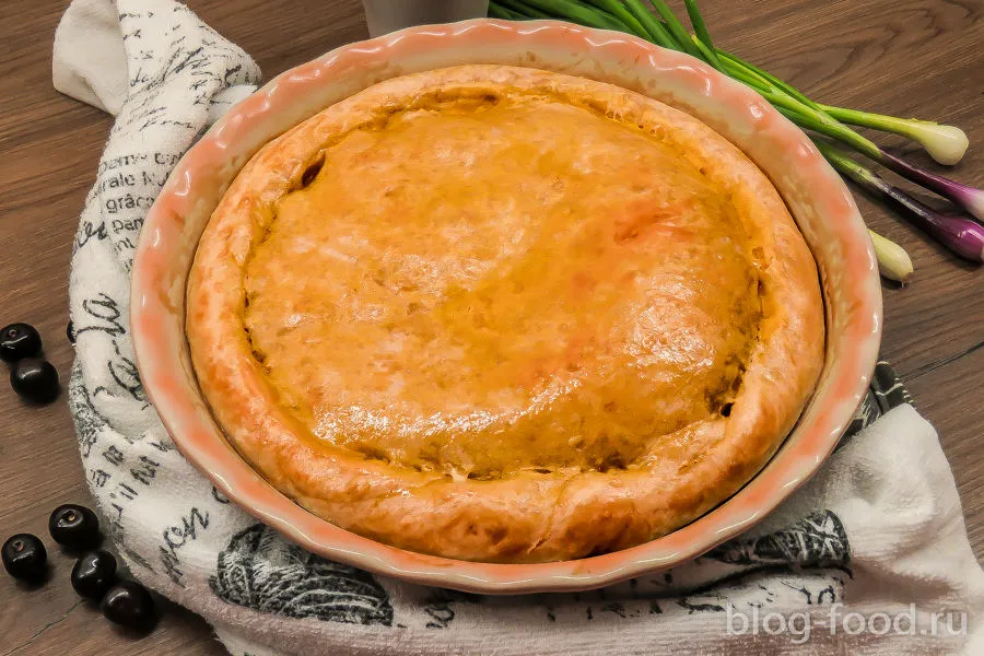 Chicken pot pie with mushrooms