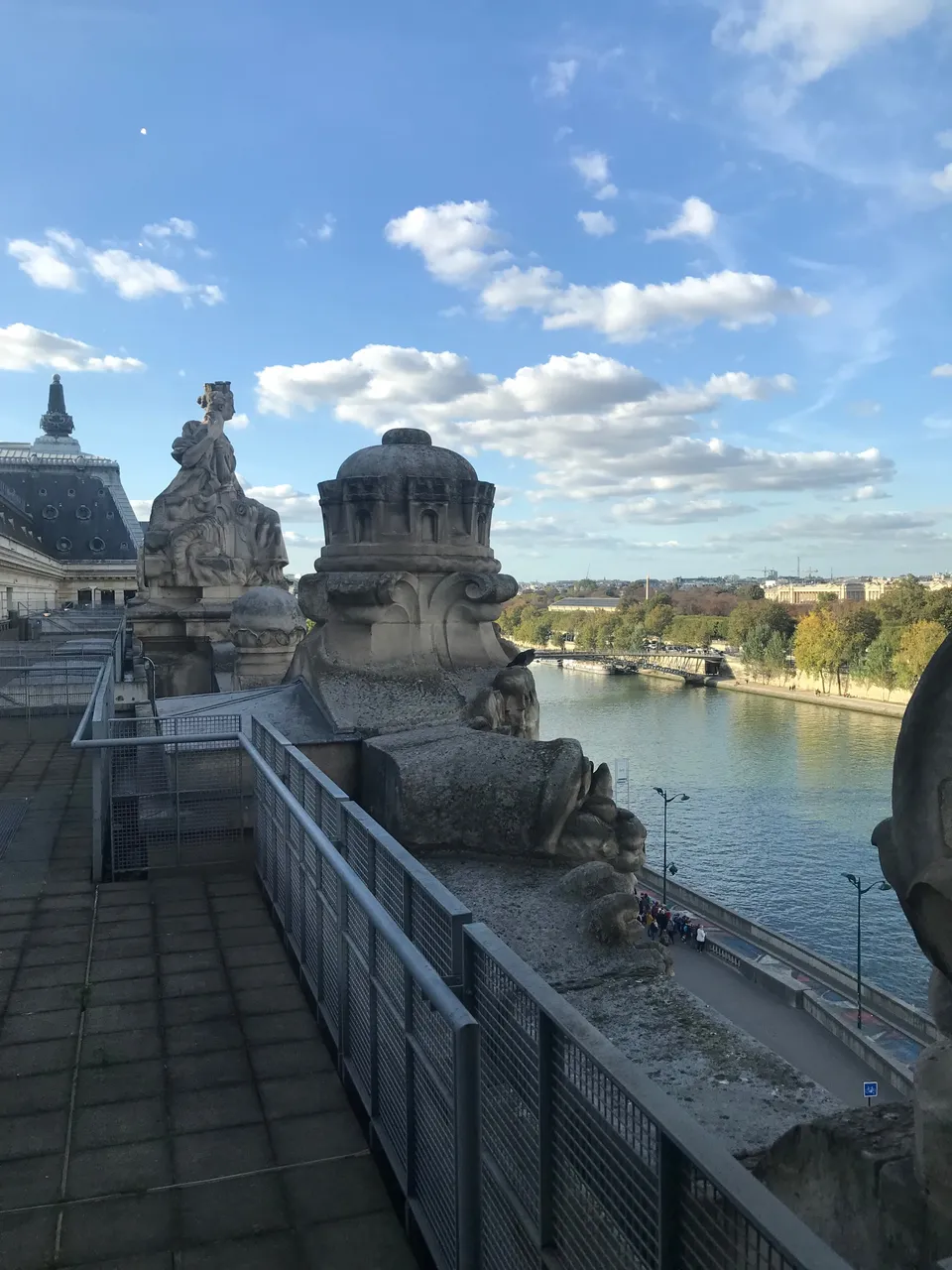 A view of the Seine from atop the museum