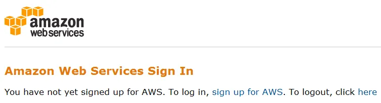 signup for AWS