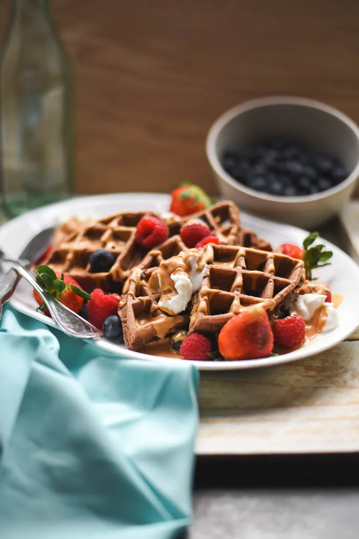 Chocolate Spelt Greek Yogurt Waffles + Maple Nut Butter Syrup (8).jpg