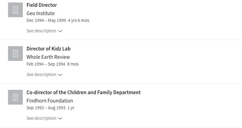 From his Linkedin