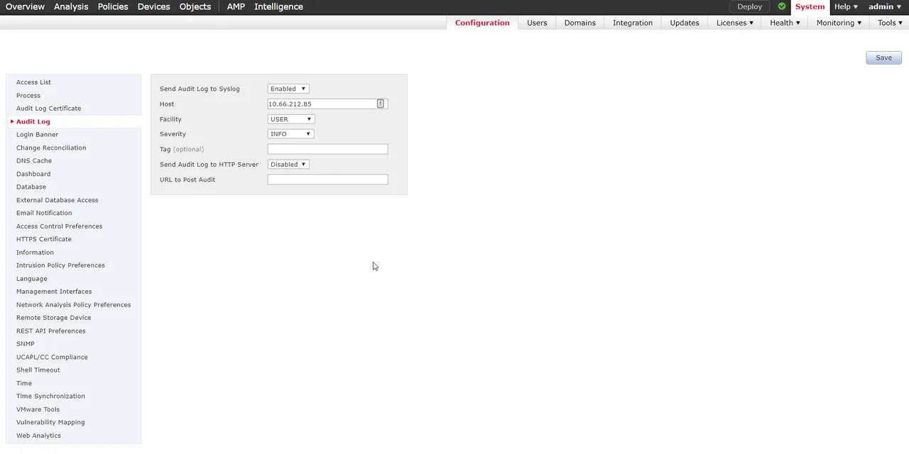 FMC Rest API Setting