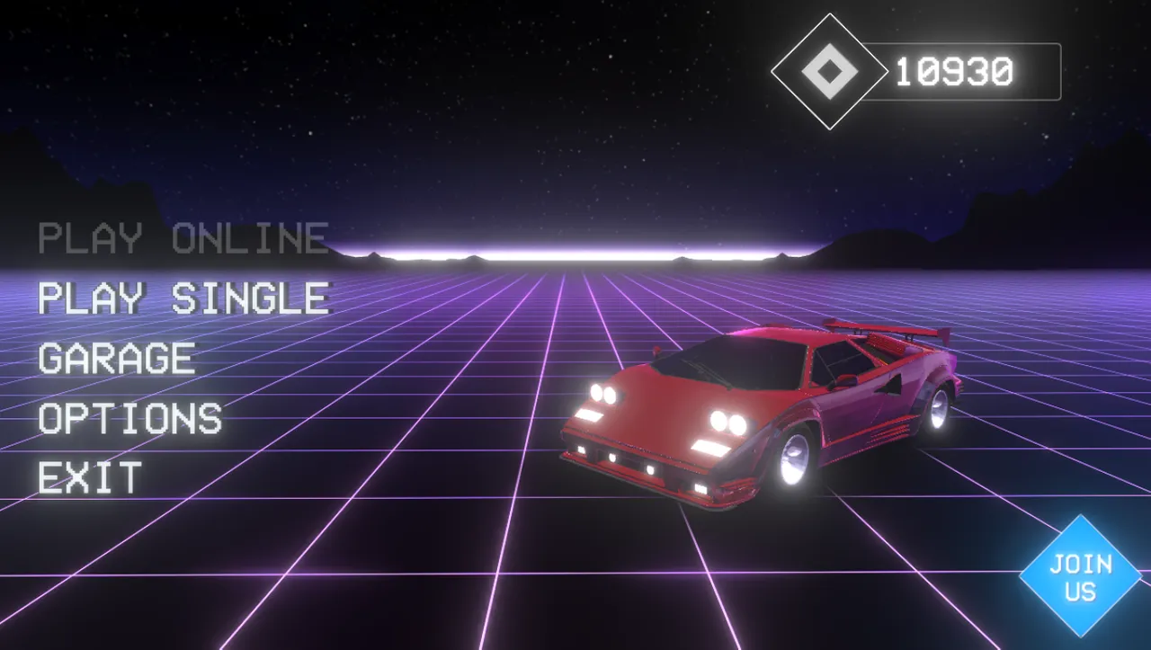 Menu de Music Racer