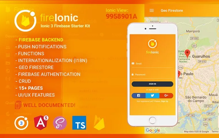 fireIonic - Ionic 3 Firebase Starter Kit