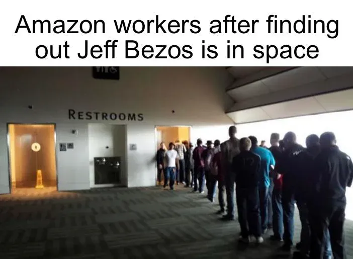Amazon workers after finding out Jeff Bezos is in space