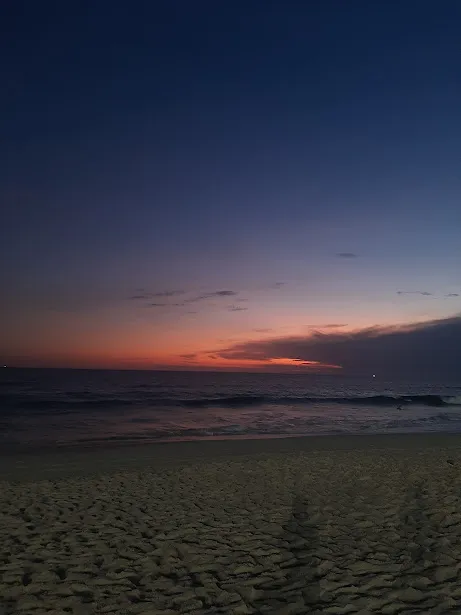 The sunset at Barra Beach in Rio de Janeiro