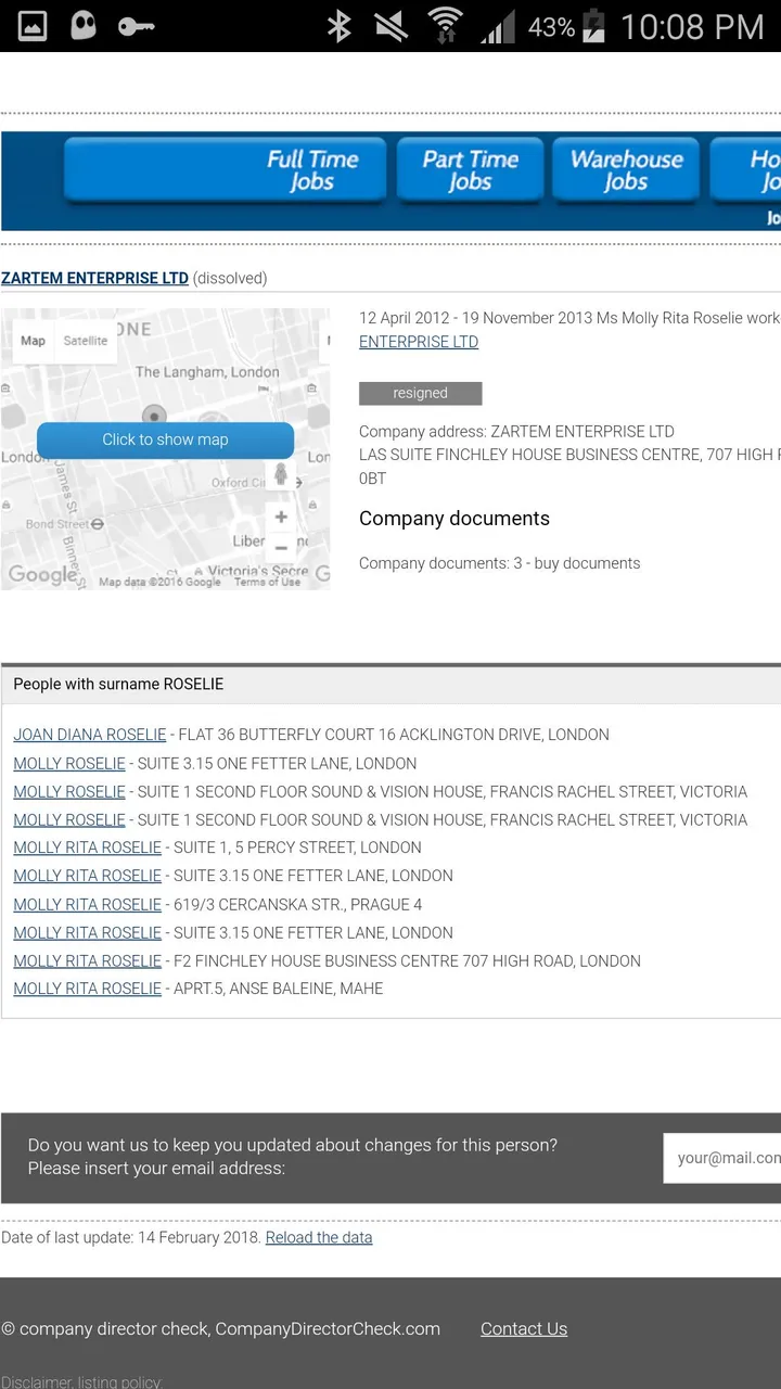 London addresses