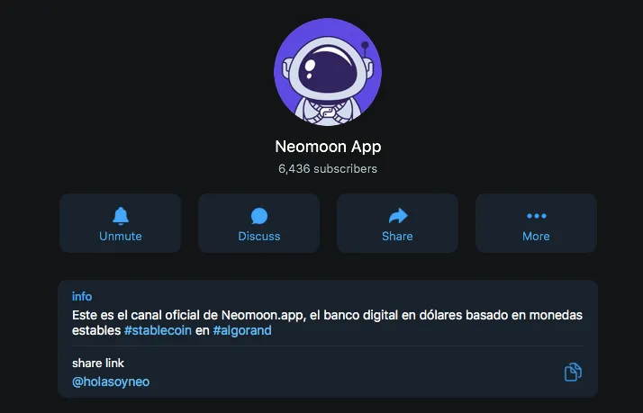 Telegram Oficial Neomoon