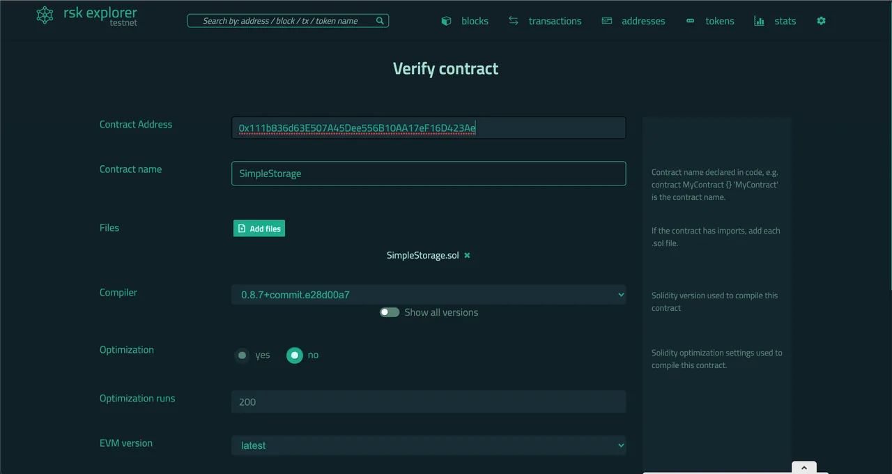 Verify contract details