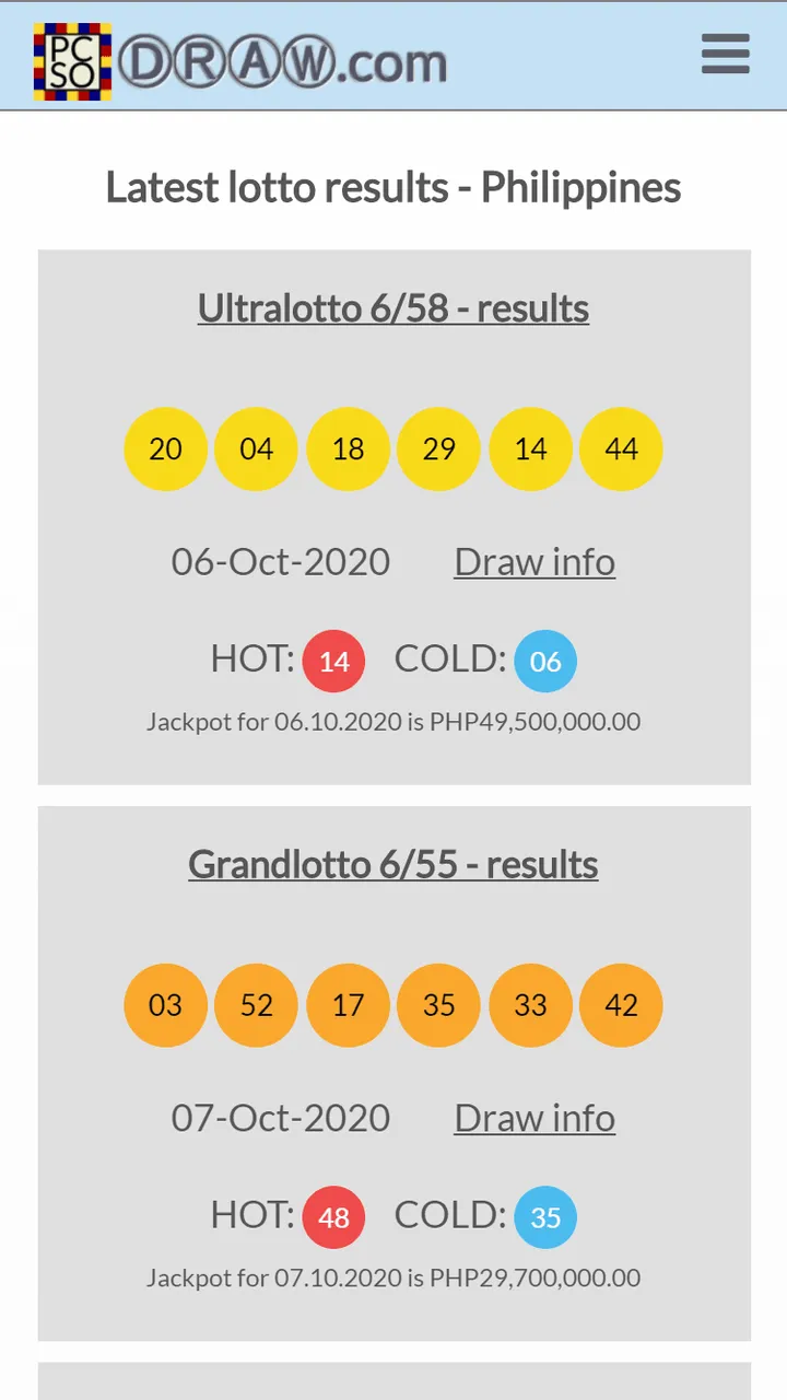 PCSO Lotto results app