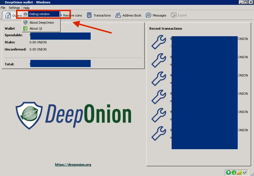 debug menu