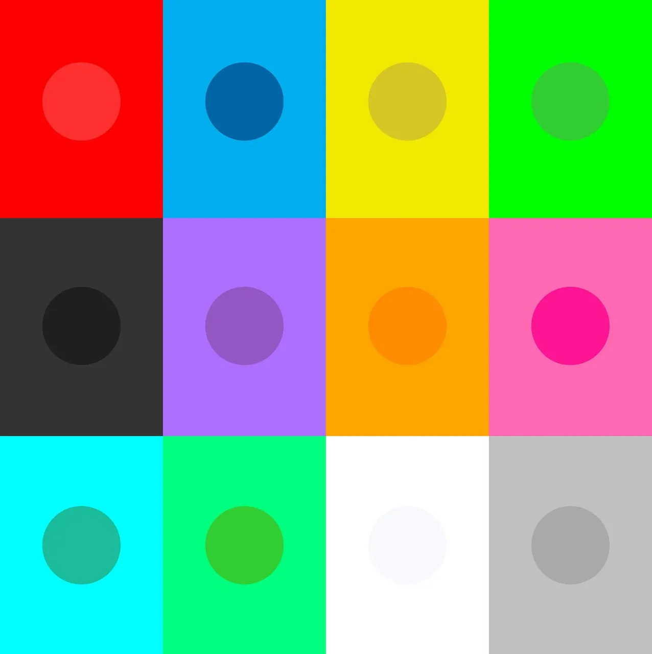 Vibrant color palette