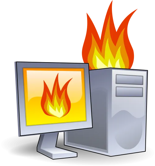 Computer on Fire