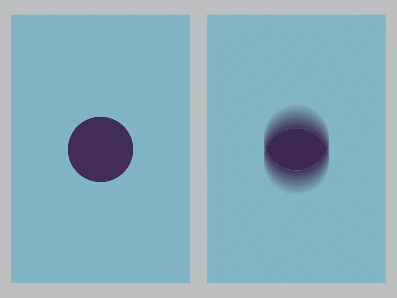 Sample 1: combination of two muted colors // blurred and noise textured