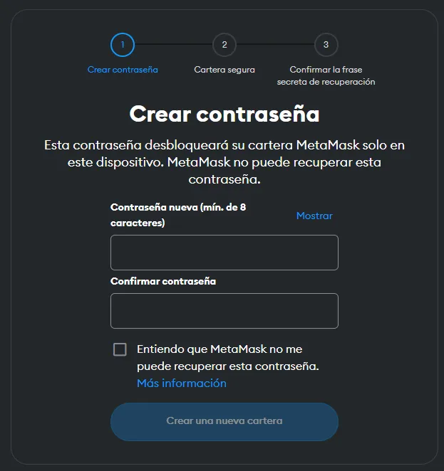 Crear Contraseña