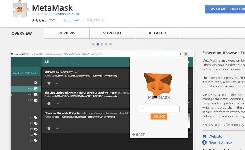 Install metamask