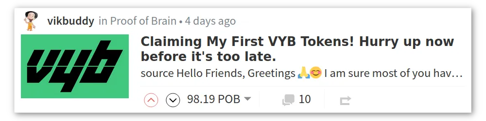 Thumbnail Screengrab Vikbuddy's VYB post