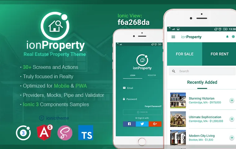 ionProperty - Ionic 3 Real Estate & Properties Theme