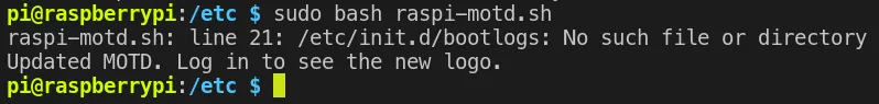 A personnal MOTD : bash