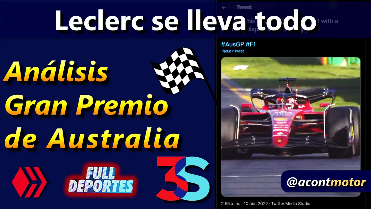 Funcionaron los cambios al circuito de Albert Park Análisis Gran Premio de Australia Leclerc takes it all. Mercedes gets closer AusGP Analysis F1.png