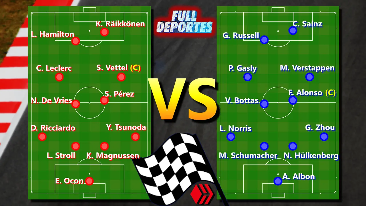 La Fórmula 1 arma 2 escuadras de Fútbol con sus pilotos Cuál ganaría este partido acontmotor Hive Full Deportes.png