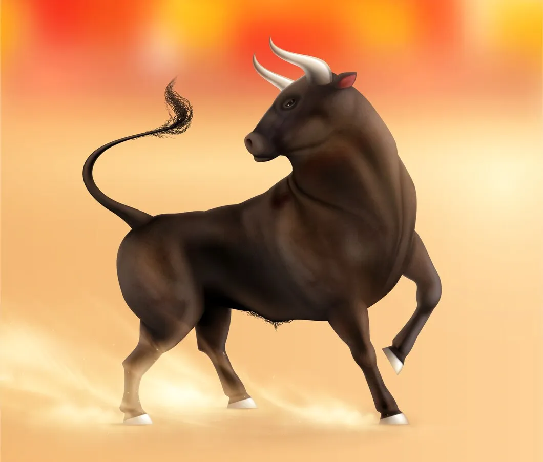 color-bull-realistic-composition-with-outdoor-scenery-running-with-sandy-trails-vector-illustration_1284-78270.jpg