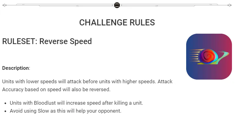 REVERSE SPEED weekly challenge