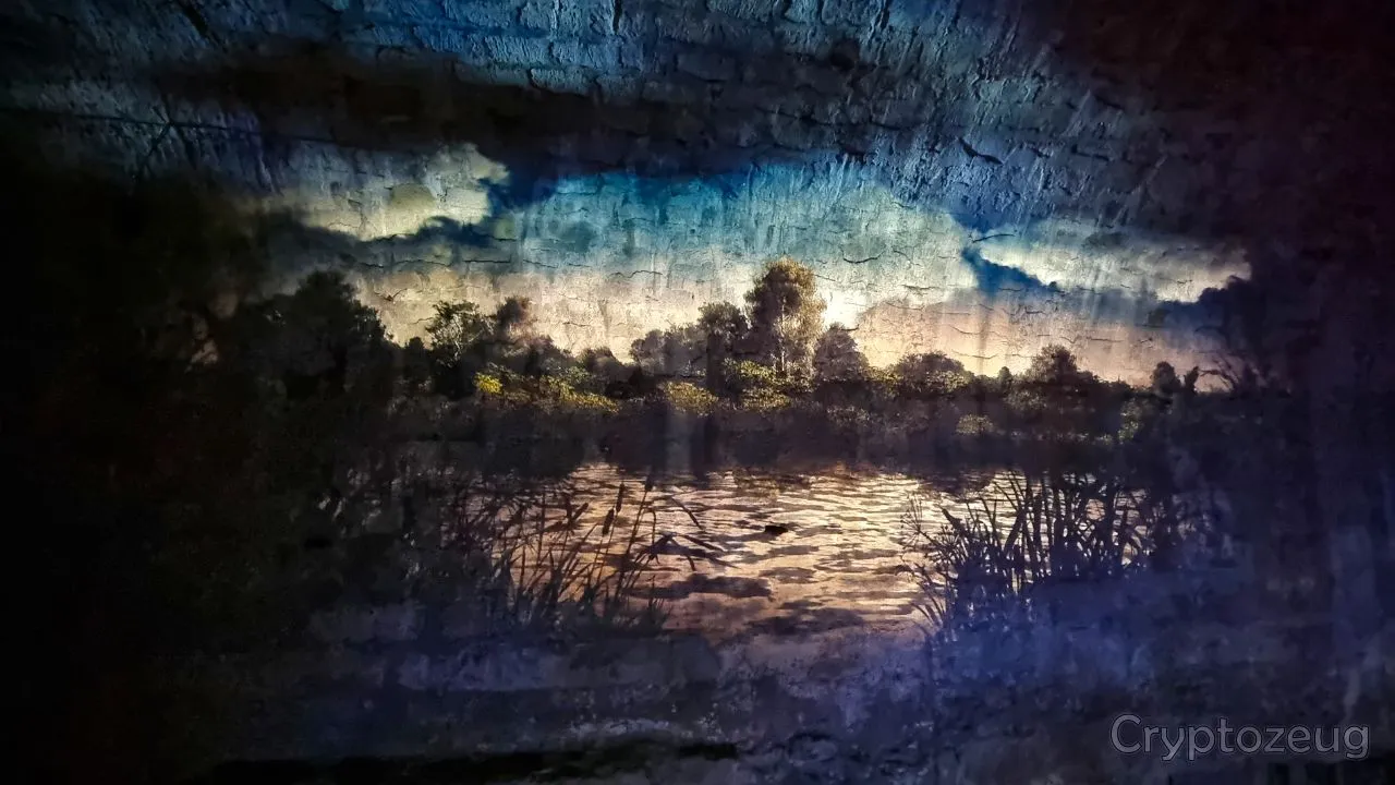 The river is just behind the wall