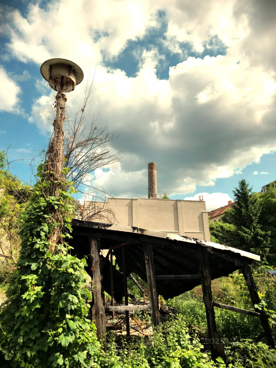 Old lantern close to the hut