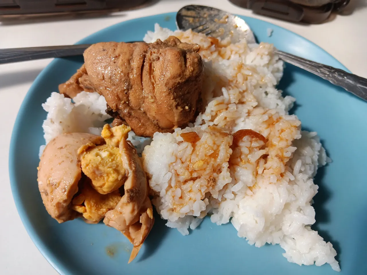 Adobong Manok with Boiled Egg