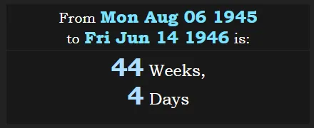 From Hiroshima to Donald Trump birth are 44w 4d 444.PNG