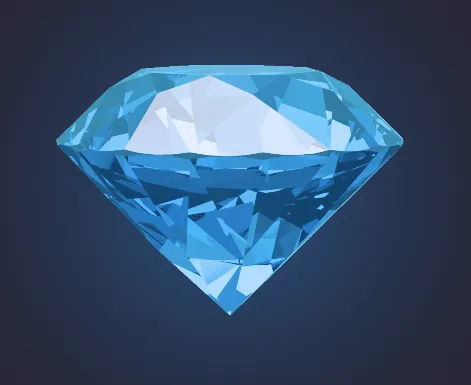 Das offizielle Logo des TON Projektes: ein blau funkelnder Saphir oder Diamant!