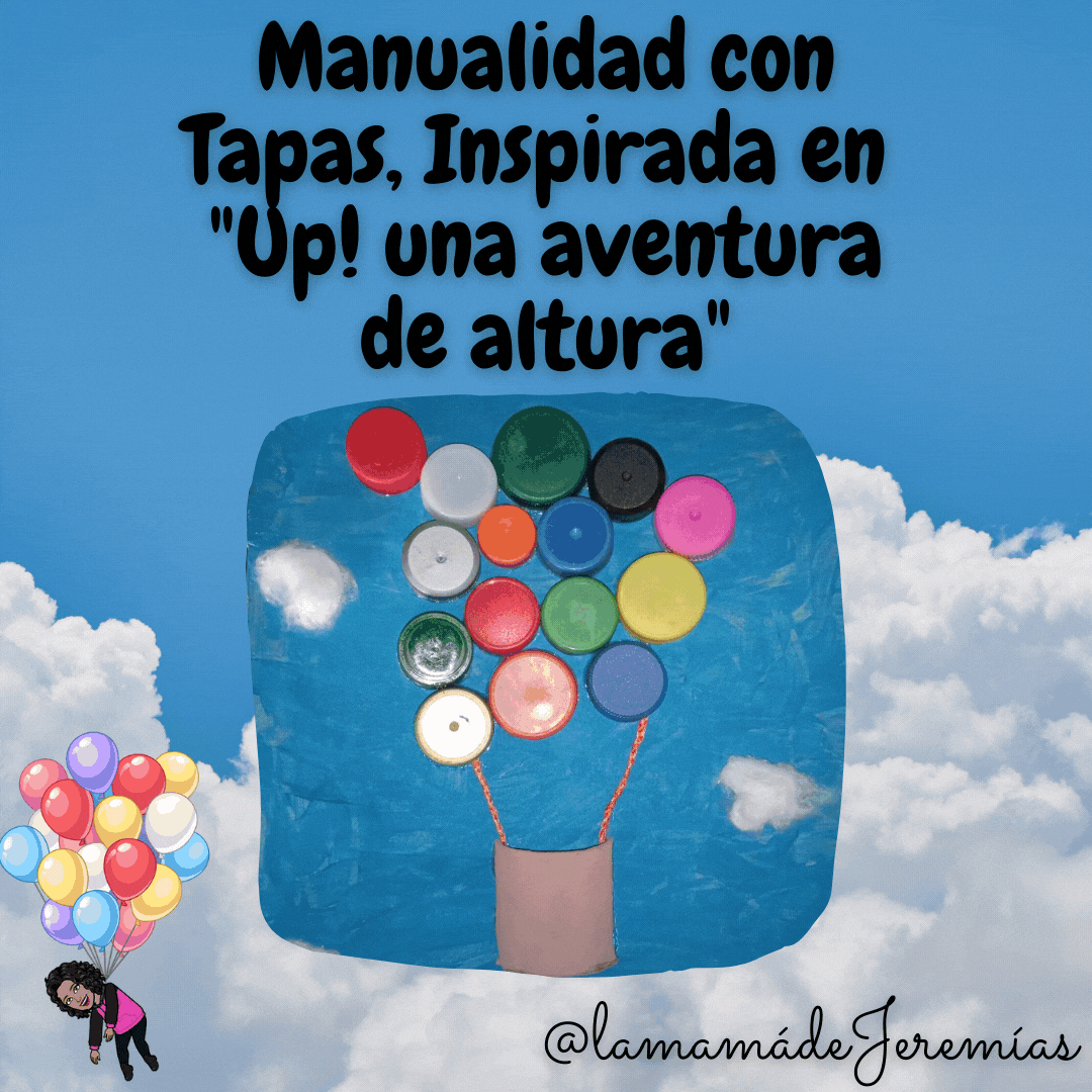 Up! Manualidad con Tapas, Inspirada en Up!.gif