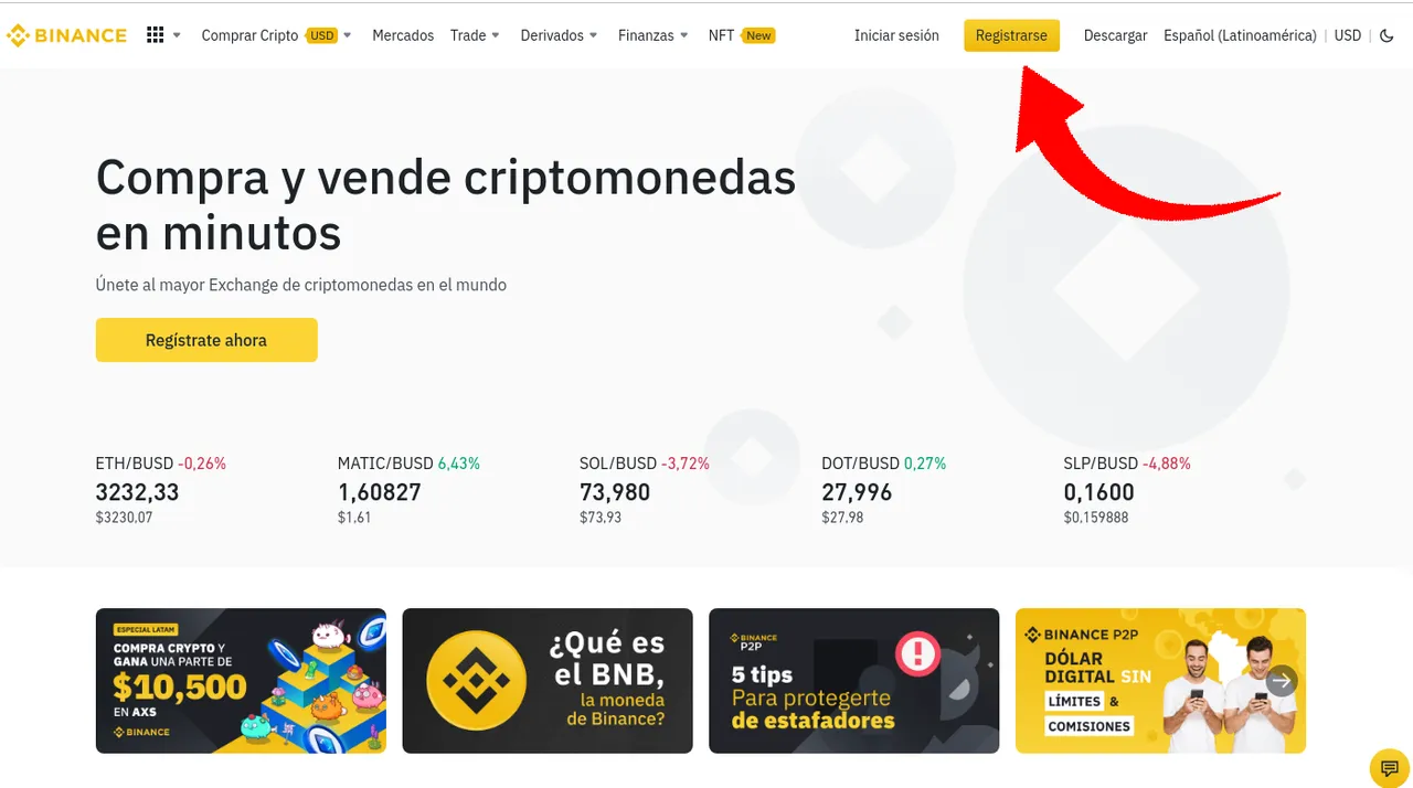 CÓMO REGISTRARSE EN BINANCE