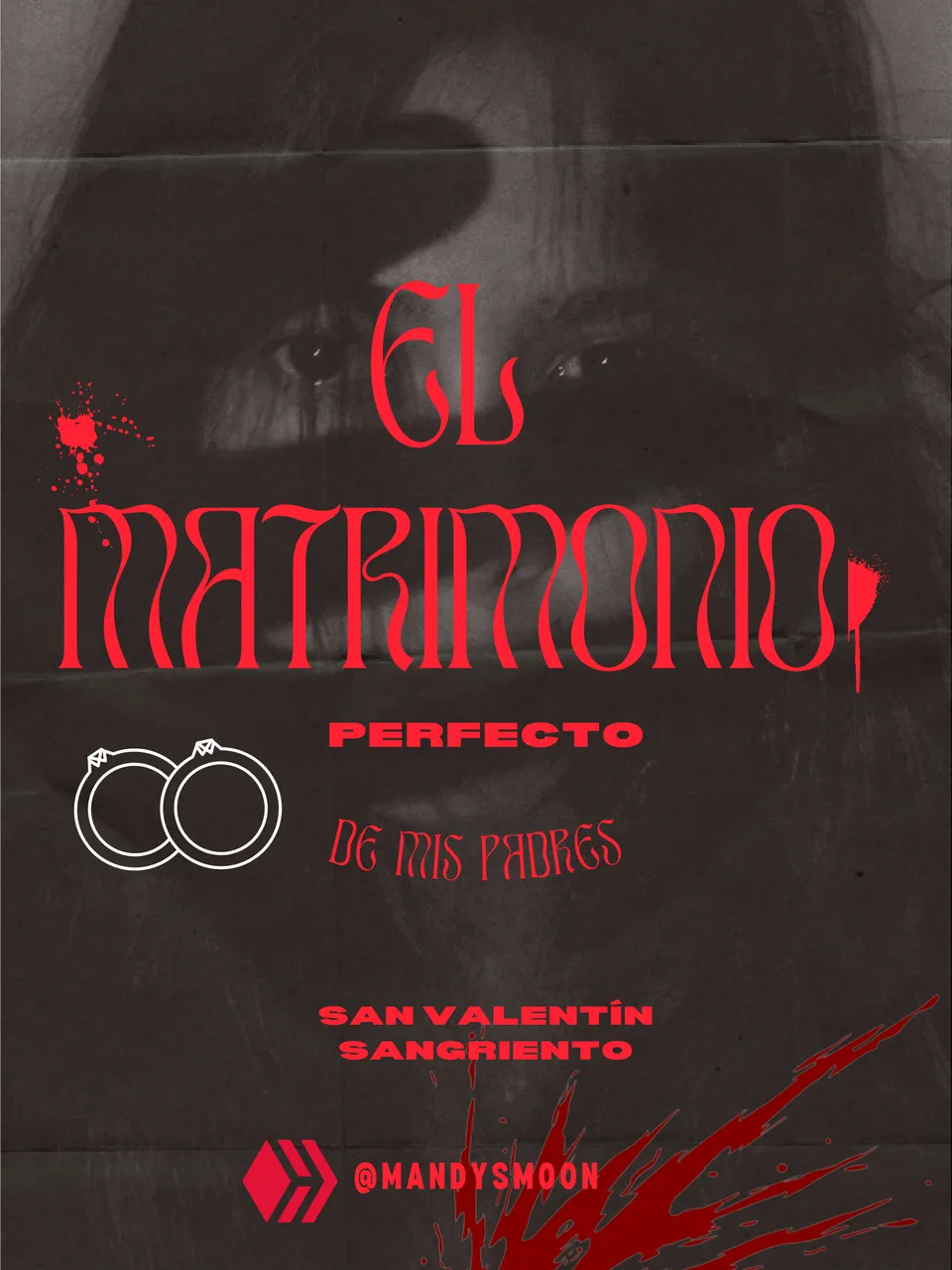 Cartel para Festival de Cine de Terror con Fotografía, Blanco, Negro y Rojo.png