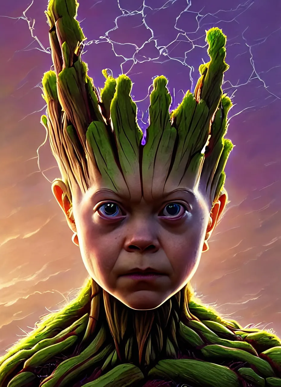 symmetry!! portrait of  Greta Thunberg as Groot (3).jpg