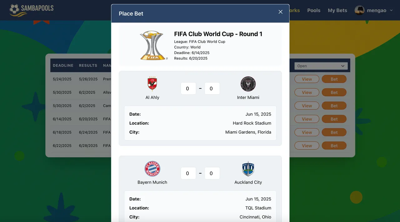 Place a bet