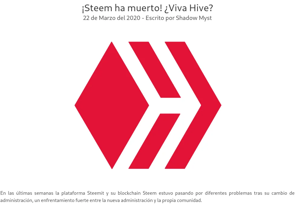 Un poco tendencioso, pero en esos tiempos tenía sentimientos encontrados con Steemit