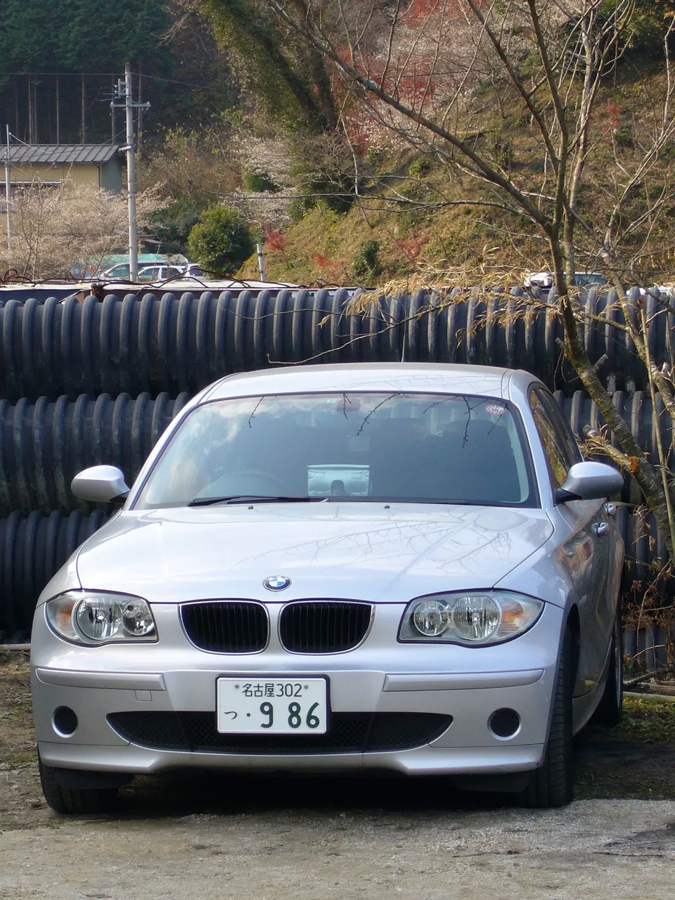 373 - BMW 118i at the Autumn Sakura Blooms.  I don't think the 1ers were introduced in North America yet, so this was a "first viewing" for me.