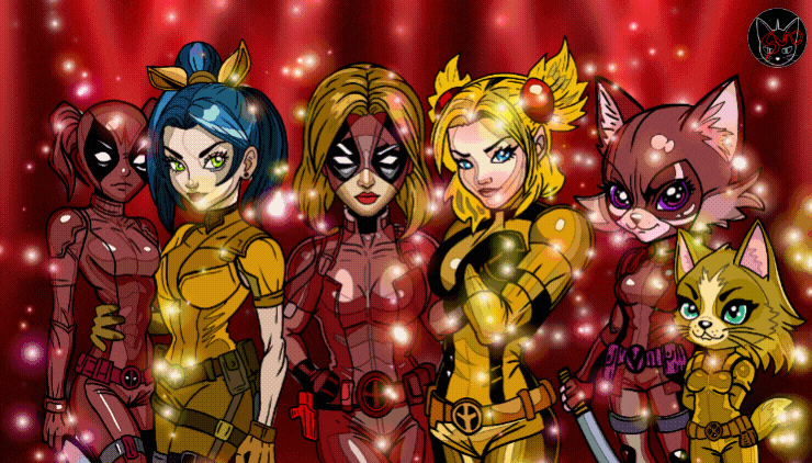 Deadpool and wolverine Multiverse variation fanart gif.gif