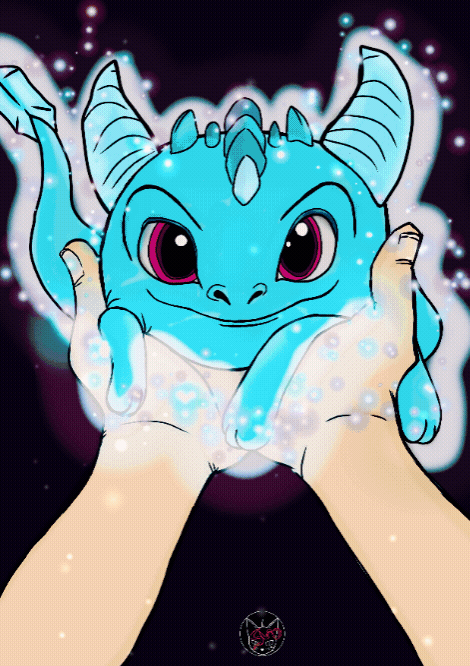 holozing Fanart fresh born ice dragon baby gif.gif