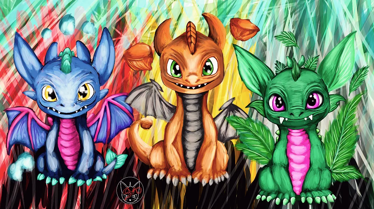 holozing Fanart dragon earth water plants.png